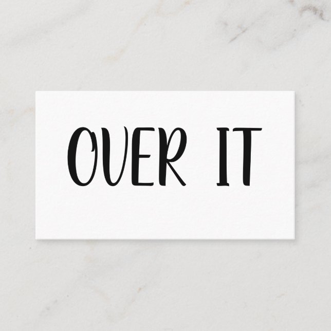 OVER IT BUSINESS CARD (Front)