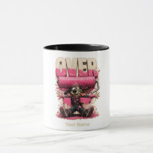Over It Personalized Funny Burnout Humour T-Shirt Mug
