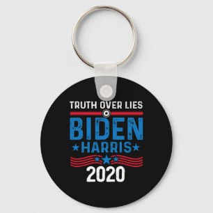 Over Lies Joe Biden Vice President Harris Keychain