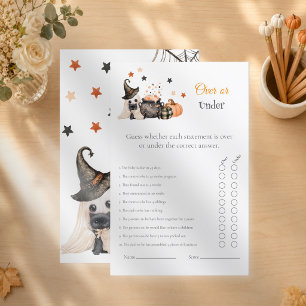 Over or Under Halloween Gender Reveal Game