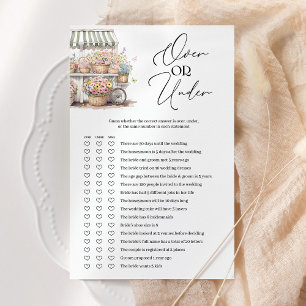 Over or Under Off The Market Bridal Shower Game
