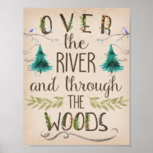 Over River And Through The Woods Woodland Print