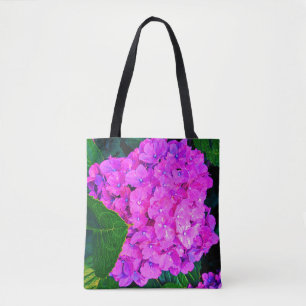 Over Saturated Pink Hydrangea Flower Tote Bag
