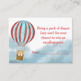 Over the Clouds Baby is Coming Baby Shower Enclosure Card