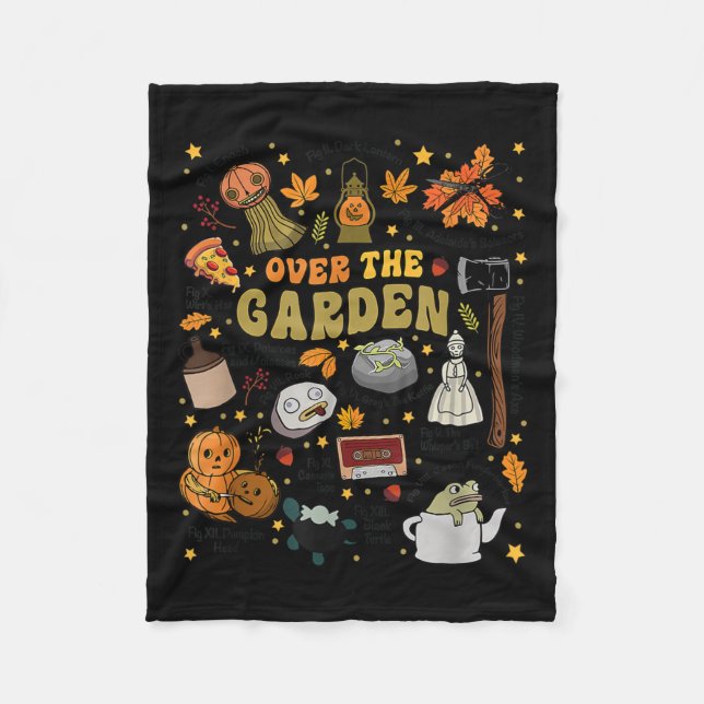 Over The Halloween Garden Wall Pumpkin Fall Thanks Fleece Blanket (Front)