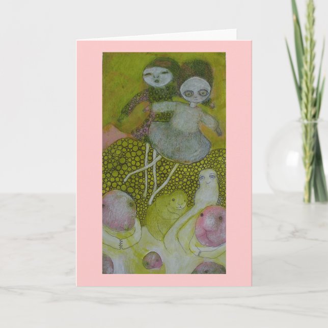 Over the Heads of Beavers Greeting Card (Front)