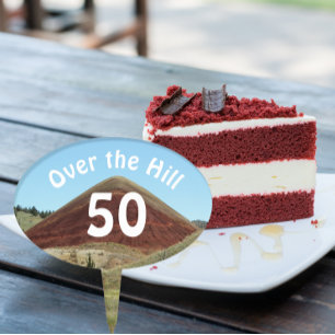 Over the Hill 50th Birthday Funny Cake Pick