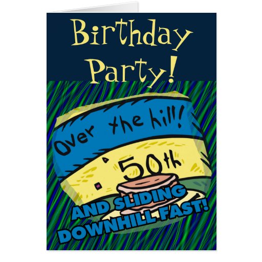 Over The Hill 50Th Birthday Invitations 7