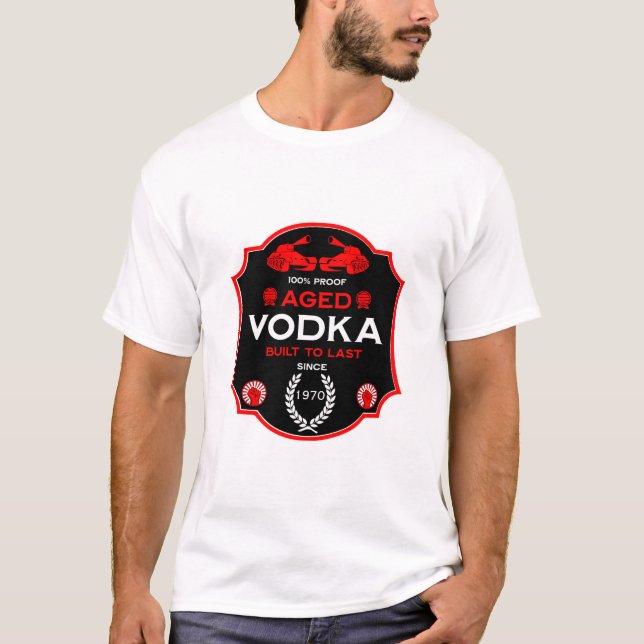 Over The Hill At 50 Vodka Drinker T-Shirt (Front)