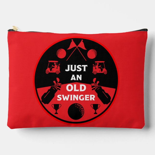 Over The Hill Birthday Golfer Accessory Pouch (Front)