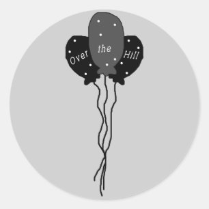 Over the Hill Birthday stickers