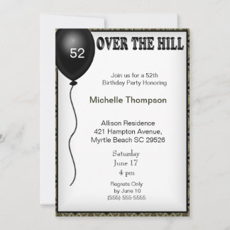 Over the Hill Customizable Age Birthday Invitation