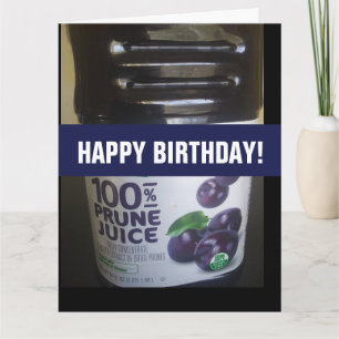 OVER THE HILL FUNNY OVERSIZED PRUNE BIRTHDAY CARDS