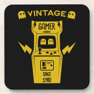 Over The Hill Gamers Birthday Coaster