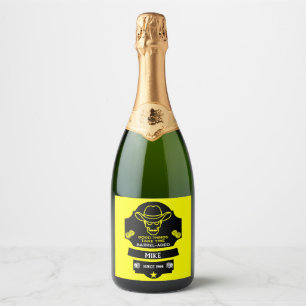 Over The Hill Getting Old Sparkling Wine Label