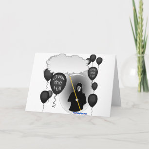 Over the Hill Grim Reaper birthday Card
