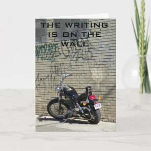 "OVER THE HILL HUMOR" WRITING IS ON THE WALL CARD