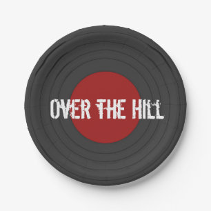 Over the Hill Rock N Roll Record   Classic Round  Paper Plate