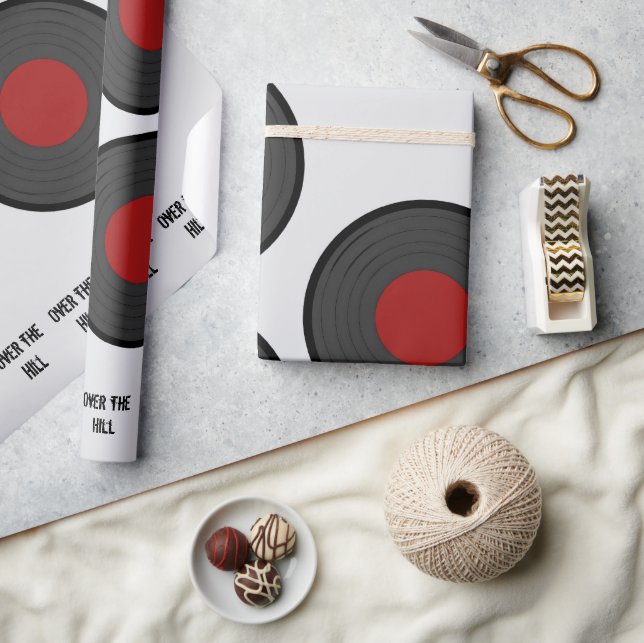 Over the Hill Rock N Roll Record    Wrapping Paper (Crafts)