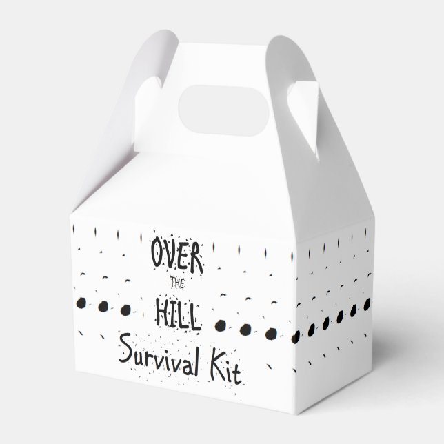 "Over the Hill" Survival Kit Favor Box (Front Side)