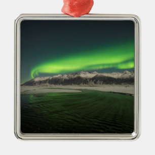 Over the Hills Aurora Metal Ornament