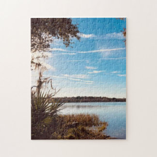 Over the Lake on a  Jigsaw Puzzle