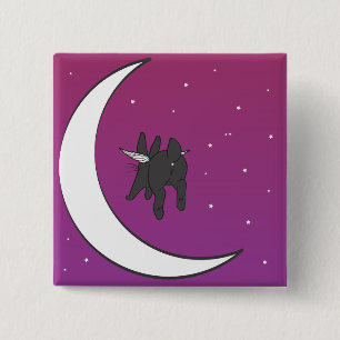 OVER THE MOON 2 INCH SQUARE BUTTON