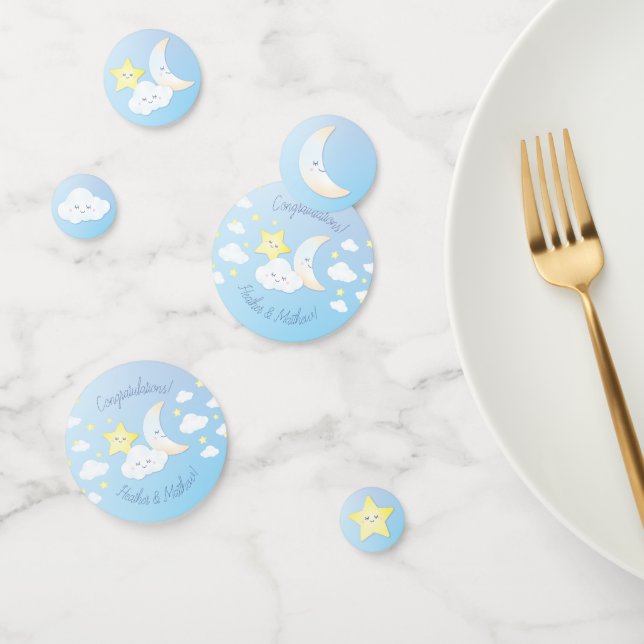 Over the Moon and Stars Baby Shower Confetti (Group)