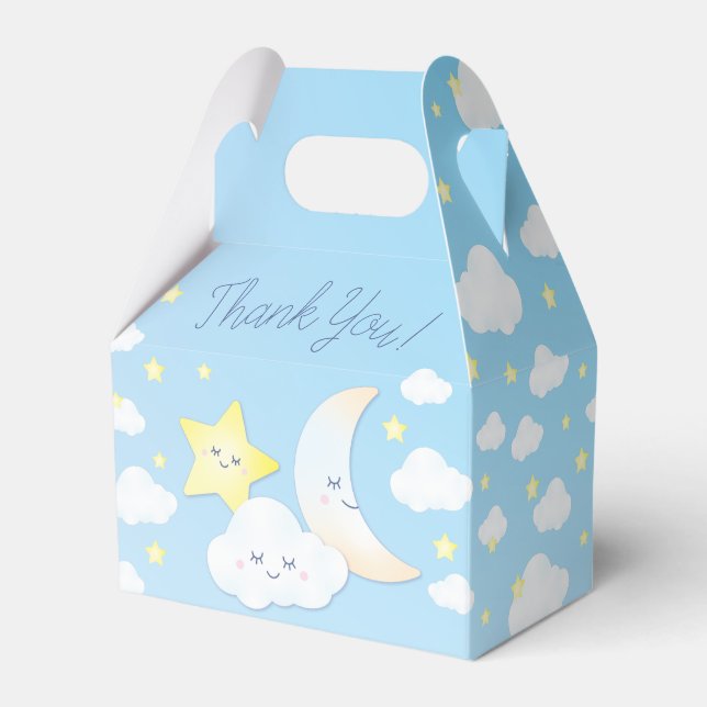 Over the Moon and Stars Favor Box (Front Side)