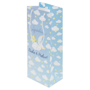 Over the Moon and Stars Wine Gift Bag
