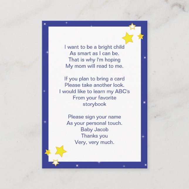 Over the Moon  |  Baby Bring a Book Card (Front)