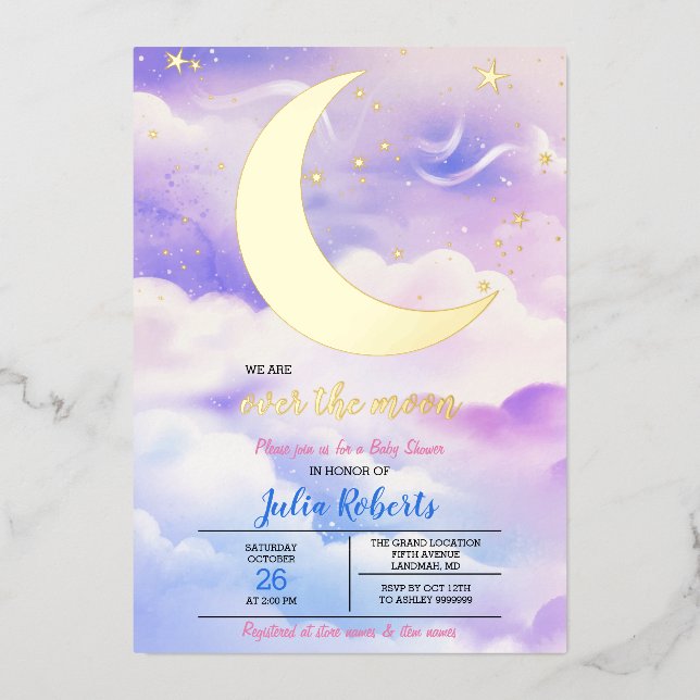 Over The Moon Baby Shower (Front)