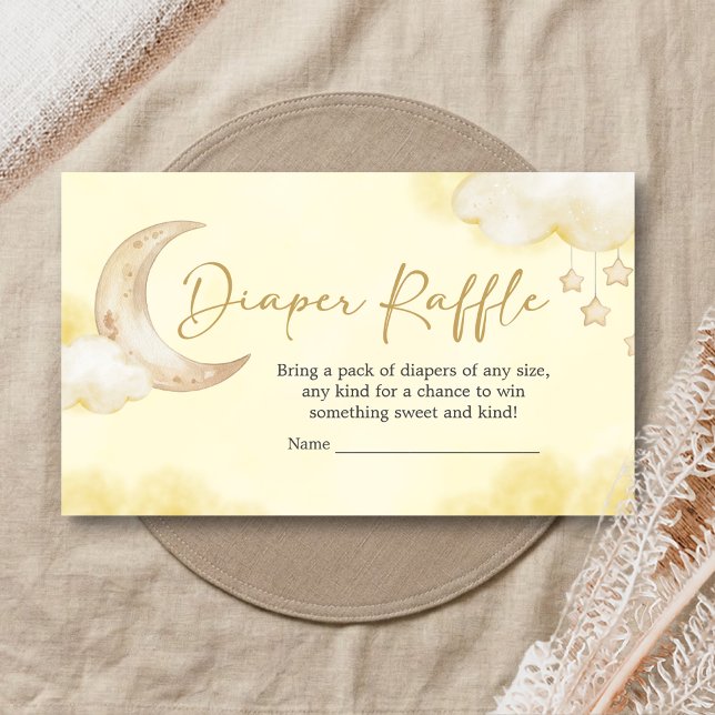 Over the Moon Baby Shower Diaper Raffle Enclosure Card (Over the Moon Baby Shower Diaper Raffle)