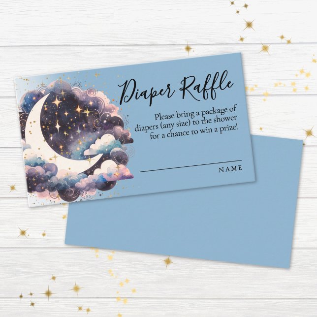 Over The Moon Baby Shower Diaper Raffle Enclosure Card (Over The Moon Baby Shower Diaper Raffle Enclosure Card)