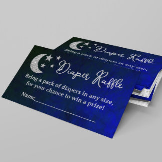 Over The Moon Baby Shower Diaper Raffle Enclosure Card