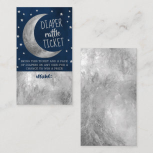 Over The Moon   Baby Shower Diaper Raffle Ticket Enclosure Card