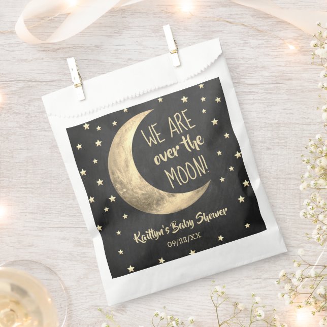 Over The Moon | Baby Shower Favour Bag (Clipped)