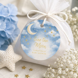 Over the Moon Baby Shower Favour Tags