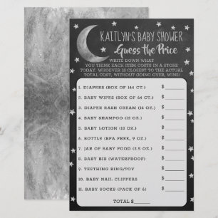 Over The Moon   Baby Shower Guess The Price Game