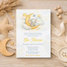 Over the Moon Baby Shower Invitaiton