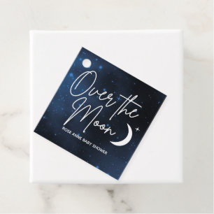 Over The Moon Baby Shower Party Personalized Favour Tags