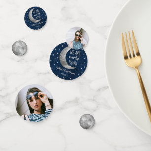 Over The Moon Baby Shower Photo Confetti