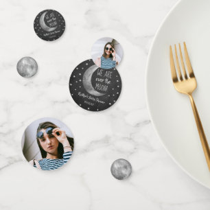 Over The Moon Baby Shower Photo Confetti