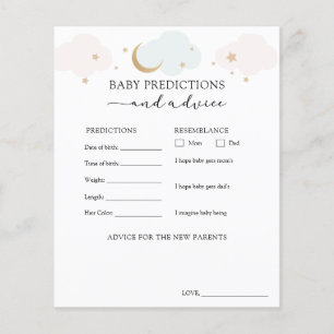 Over the Moon Blue Pink Baby Advice Predictions