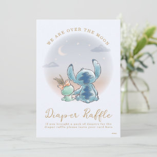 Over the Moon - Boy Baby Shower Diaper Raffle Invitation