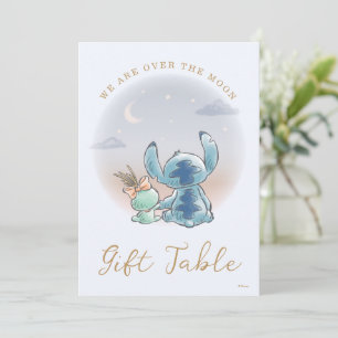 Over the Moon - Boy Baby Shower Gift Table Invitation
