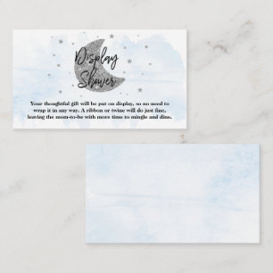 Over The Moon   Boys Baby Shower Display Shower Enclosure Card