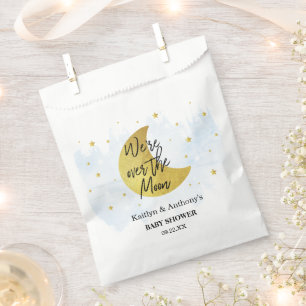 Over The Moon   Boys Baby Shower Favour Bag