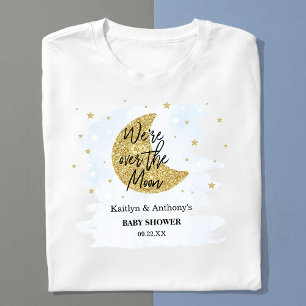 Over The Moon   Boys Baby Shower T-Shirt