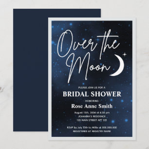 Over The Moon Bridal Shower Party Invitation